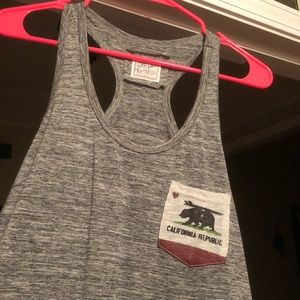 California cotton tank with cool pocket